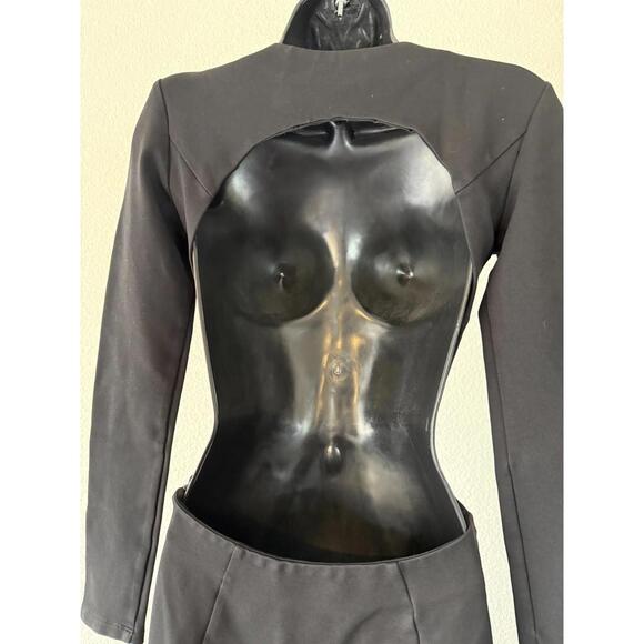 Nicholas Zaire Open Back Long Sleeve Jersey Maxi Dress w/ Slit - Sz 2 - Picture 9 of 15